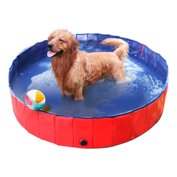 Piscina para perros plegable suave para mascotas, piscina para  mascotas para perros grandes, súper grande, resistente y resistente al  agua, (rojo), rojo, 328 pulgadas : Productos para Animales