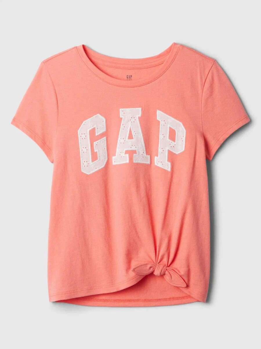 Remera Logo Gap Con Nudo Niña - Cupid Pink 