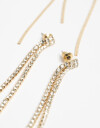 Aros Sets Strass Set De Aros Colgantes Strass - Dorado