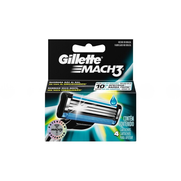 GILLETTE MACH 3 RPTO.X 4 R.179660 UNID. única