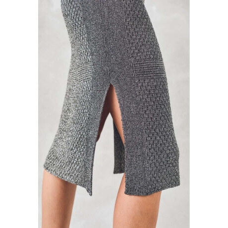 Vestido Tejido Lurex Negro