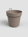 MACETA DE PARED CON PLATO CAPRI TAUPE