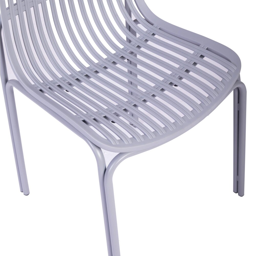 SILLA DE COMEDOR POLIPROPILENO GRIS LISA