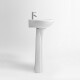 PEDESTAL 85CM ALTURA BLANCO BRILLO - SERIE GRAND BLANCO