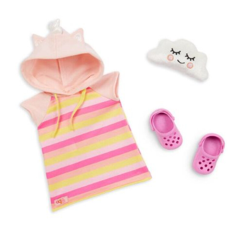 SET ROPA - UNICORNIO ARCO IRIS NOCHE Set Ropa - Unicornio Arco Iris Noche
