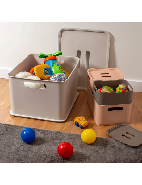 CANASTO C/TAPA PLASTICO RECT 38x32x23CM NATURAL CANASTO C/TAPA PLASTICO RECT 38x32x23CM NATURAL