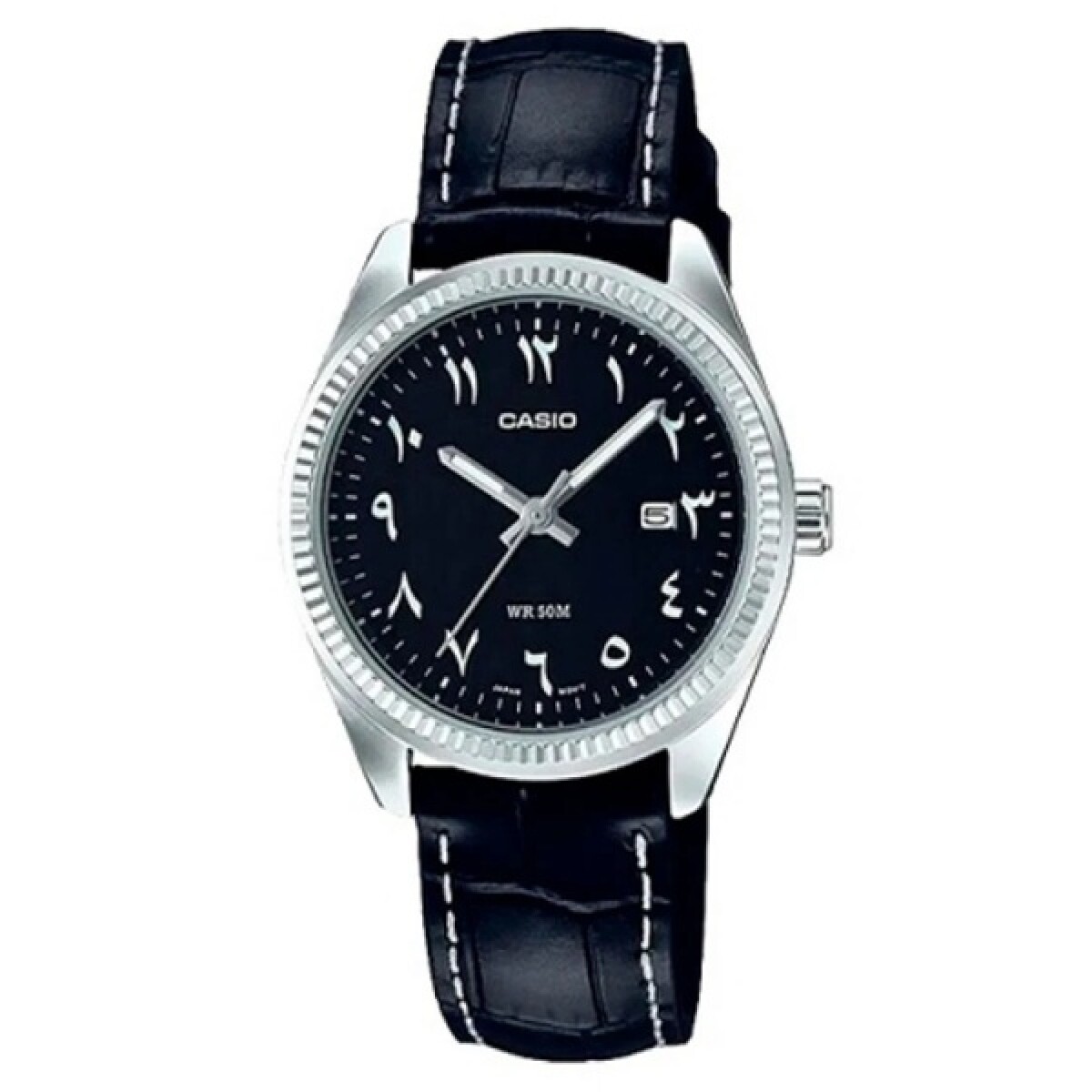 Reloj CASIO LTP1302L-1B3VDF en Cuero Negro Esfera 34mm 