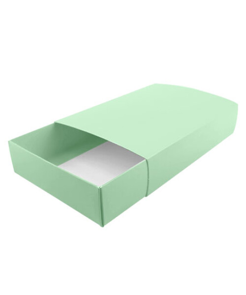 Caja eco 13 tipo caja fosforo 10x14x3 cm. VERDE AGUA