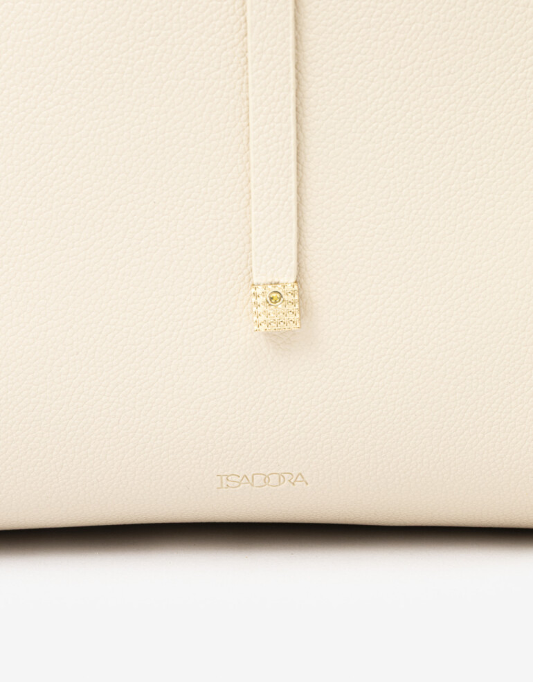 Shopper Cartera Shopper Reversible - Blanco Crema