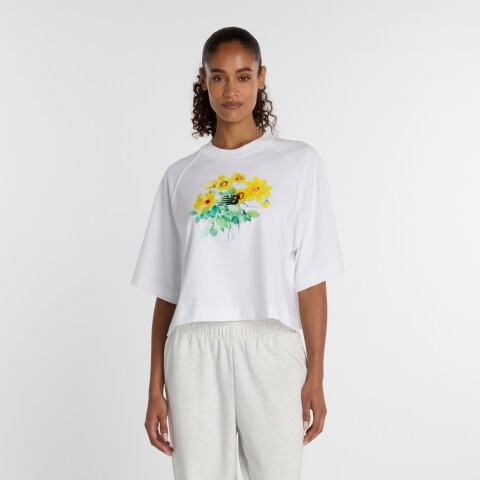 Remera New Balance de Dama - Watercolor - WT6140AEWT WHITE