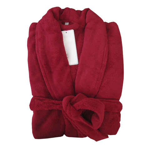 Bata de Cama Microfibra Home Class Talle P al XG BORDO