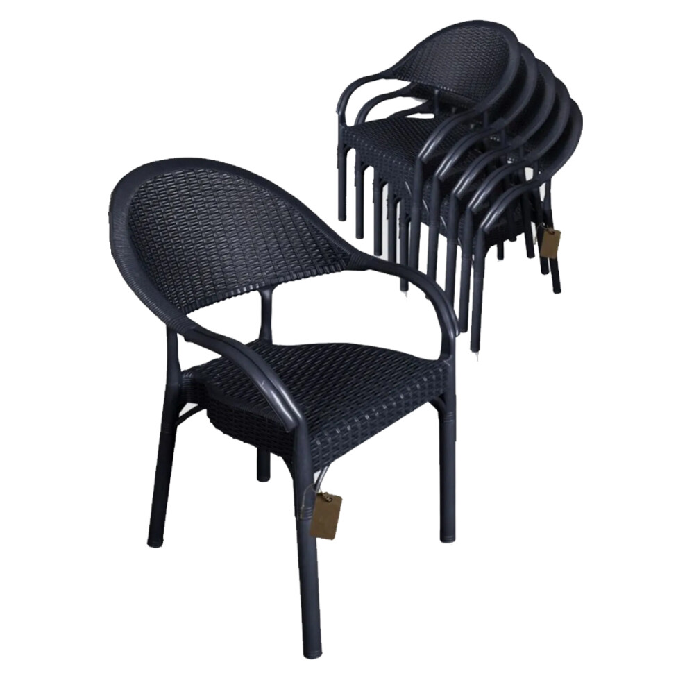 Silla de exterior Bambú Negro