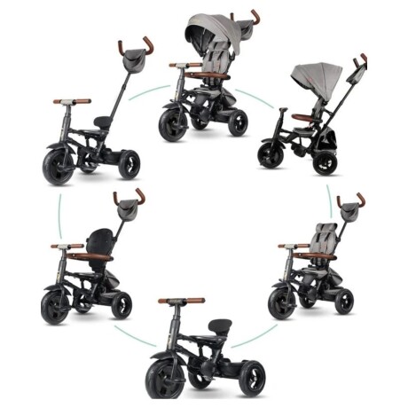 Triciclo Plegable Qplay Rito Deluxe GRIS