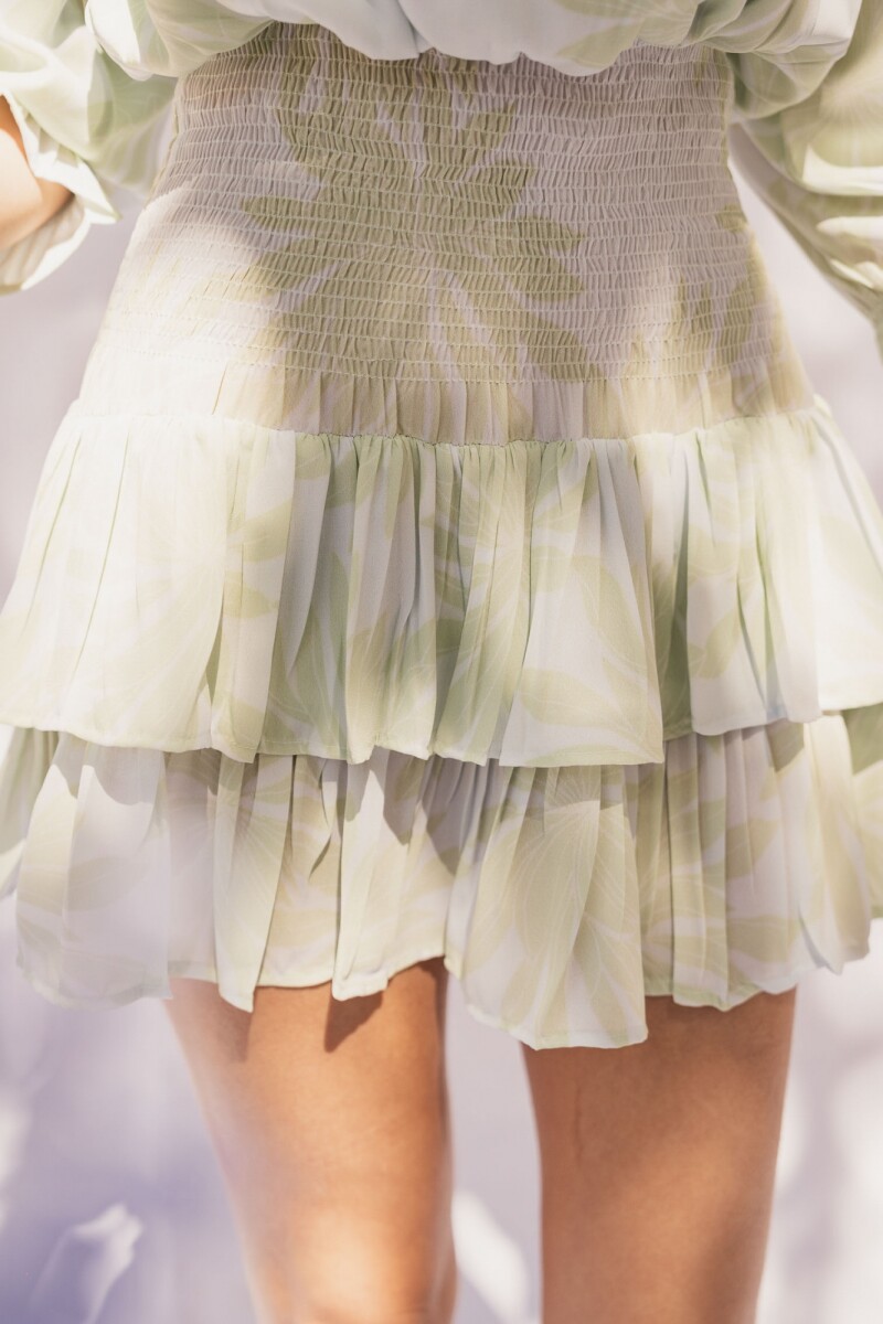 VESTIDO VALENTINA MINI GREEN SPRING BOUQUET VESTIDO VALENTINA MINI GREEN SPRING BOUQUET