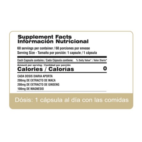 Max Maca y Ginseng Extract + Magnesium Qualivits Max Maca y Ginseng Extract + Magnesium Qualivits