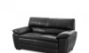 Sillón 100% Cuero - 2 Cuerpos Premium Negro