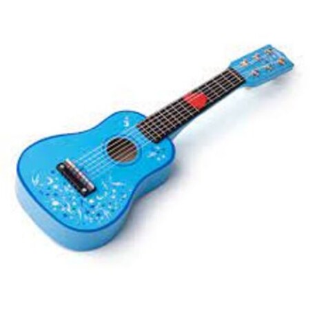 Guitarra estampado de estrellas azules