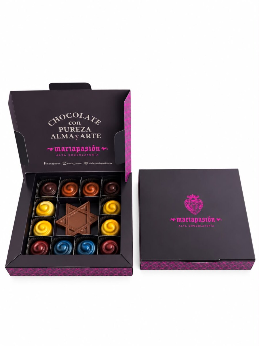 Box 12 Bombones + Estrella David Amargo 58% 