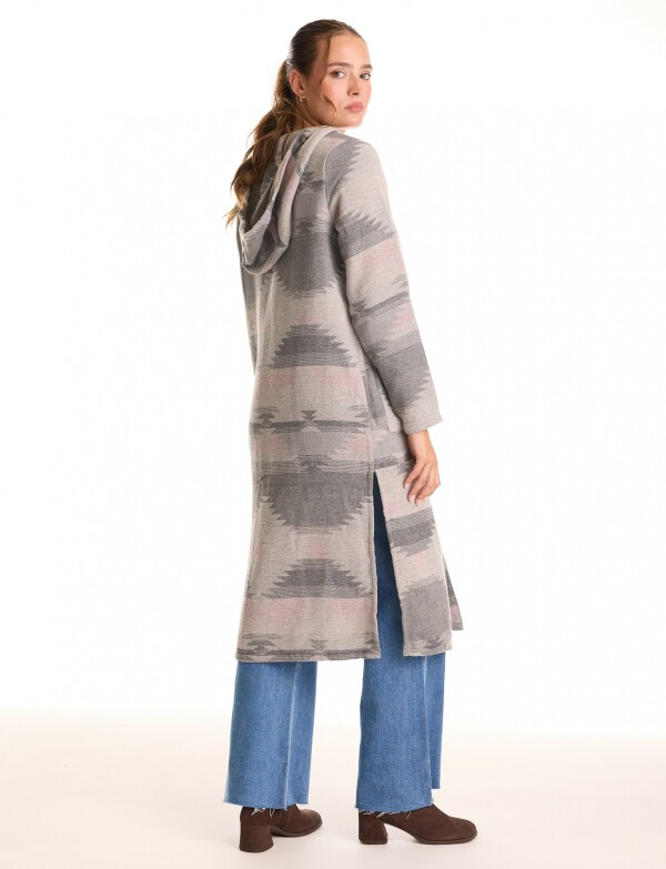 Cardigan Con Capucha GRIS/MULTI