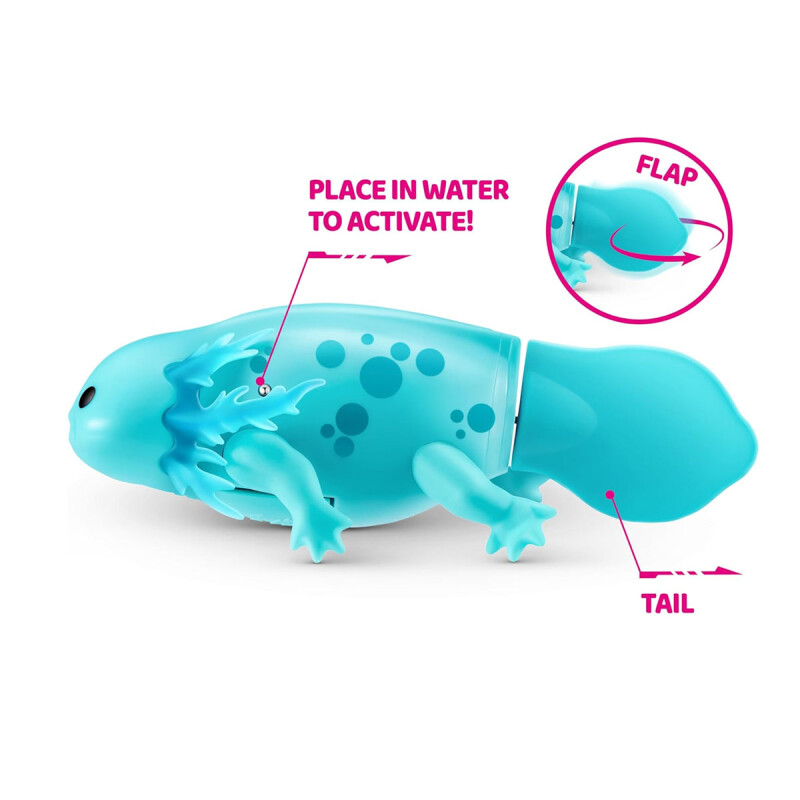 Ajolote se activa con el agua Pets Alive Celeste