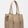 Shopper Oak En Efecto Cuero Graneado Natural