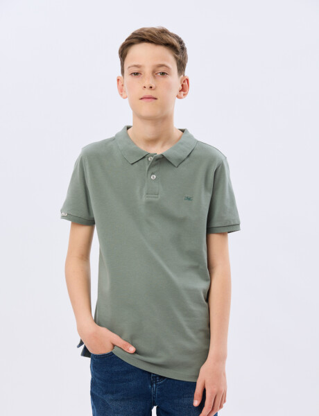 REMERA POLO DE ALGODÓN PIQUÉ Verdecla