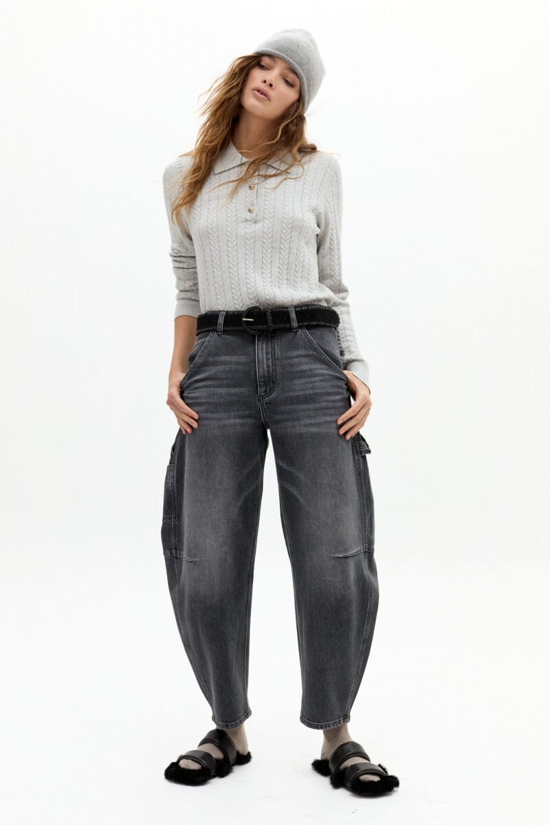 Pantalón Ámbar en Denim Washed Grey