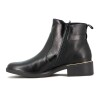 Comfortflex Bota Caña Baja Con Hebilla Taco Bajo Y Detalle En Talon Negro-negro
