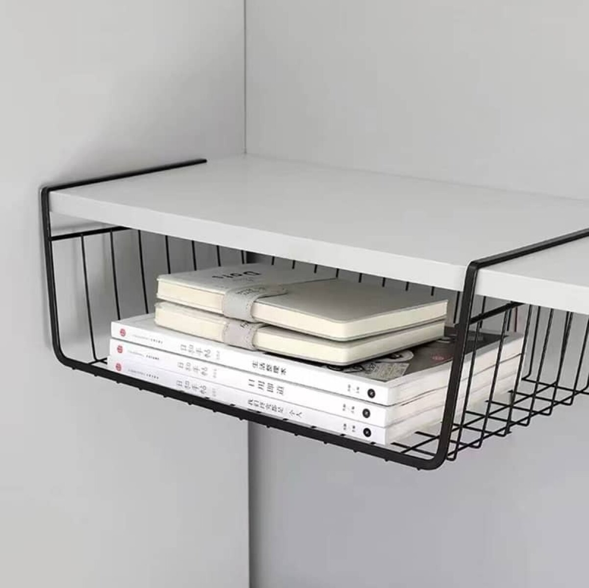 Cesta colgante organizadora para debajo estante armario 