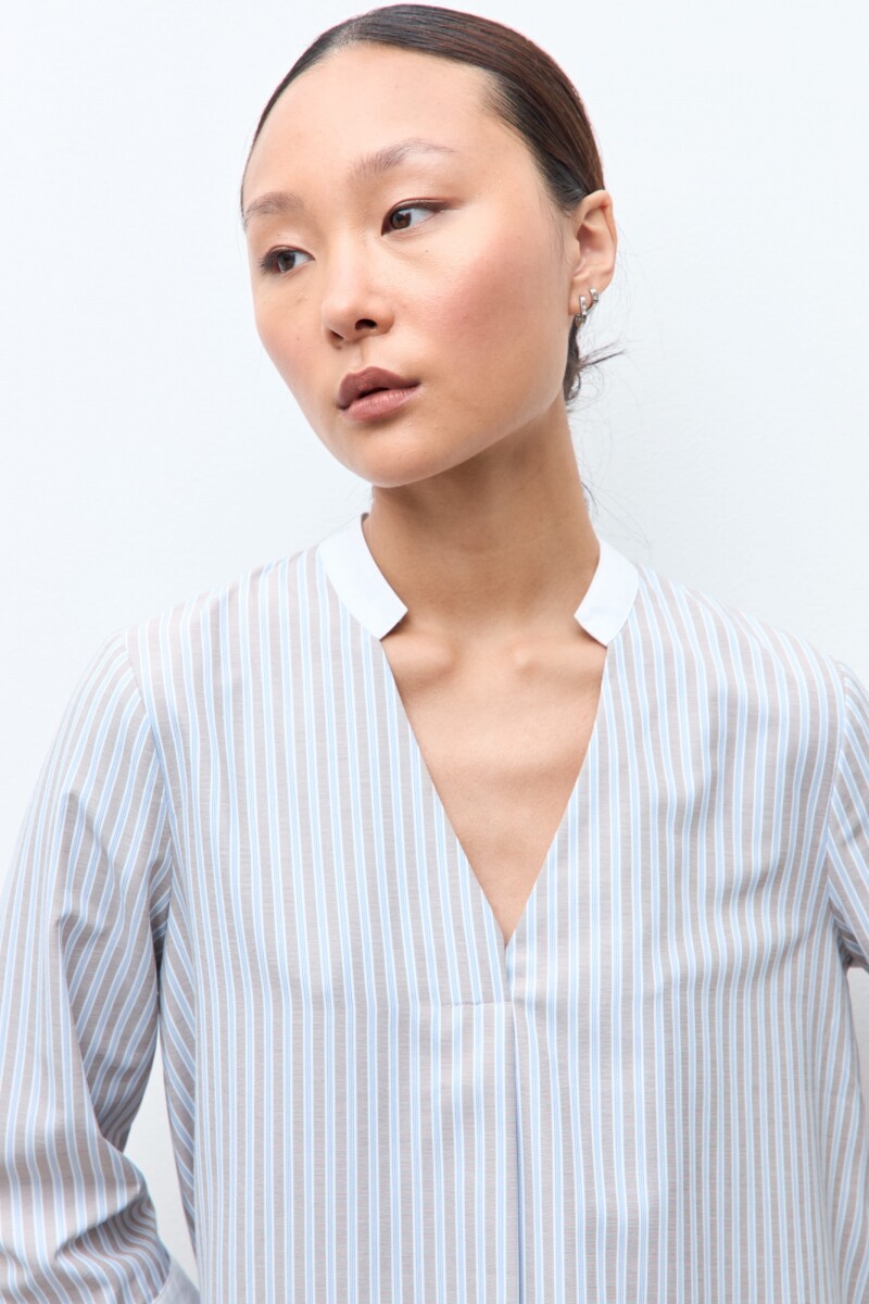 Blusa rayada beige