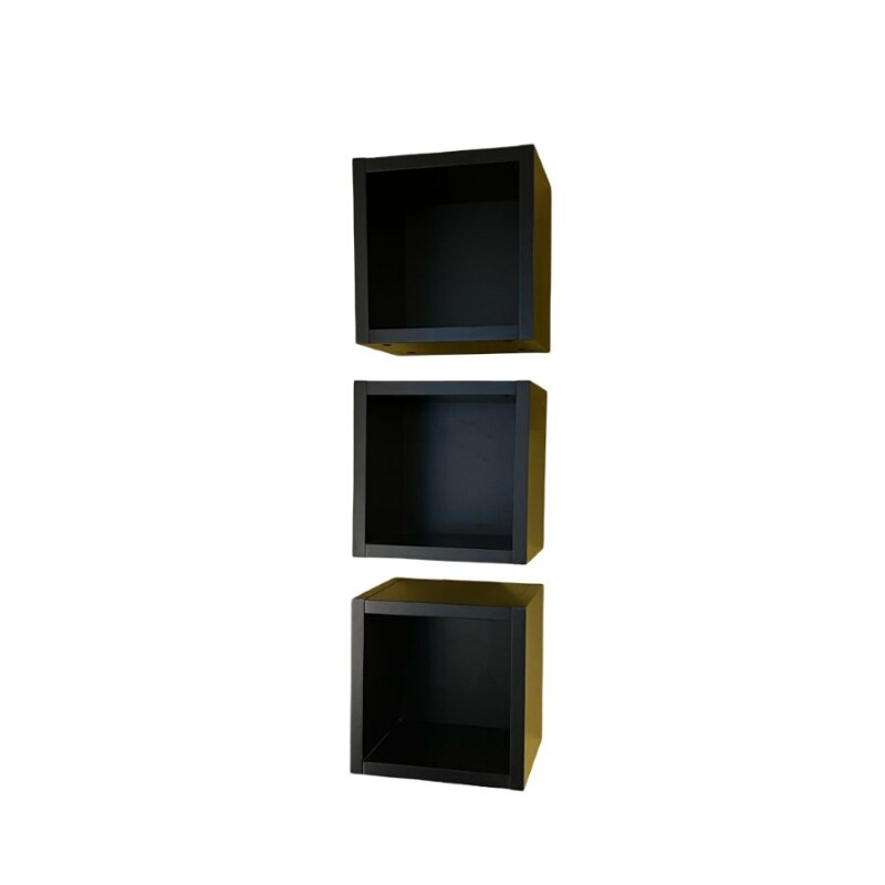 Cubo decorativo flotante para pared - Negro Cubo decorativo flotante para pared - Negro