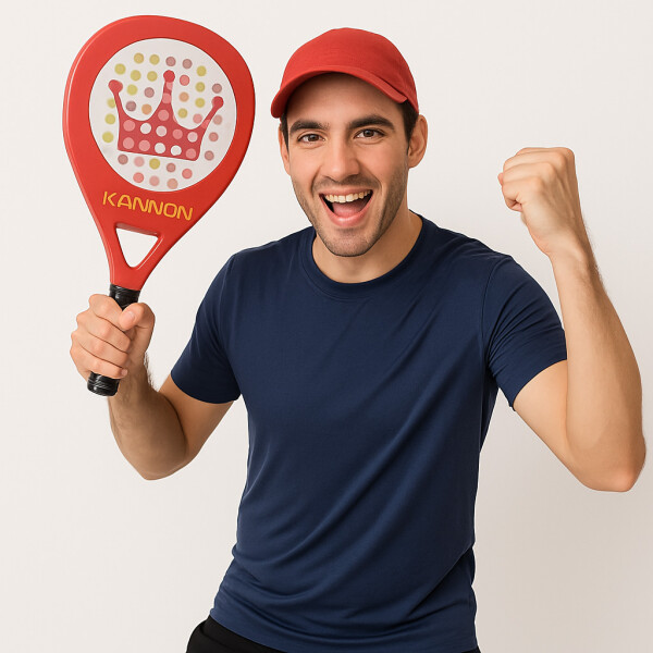 Paleta De Padel De Carbono Con Funda Rojo