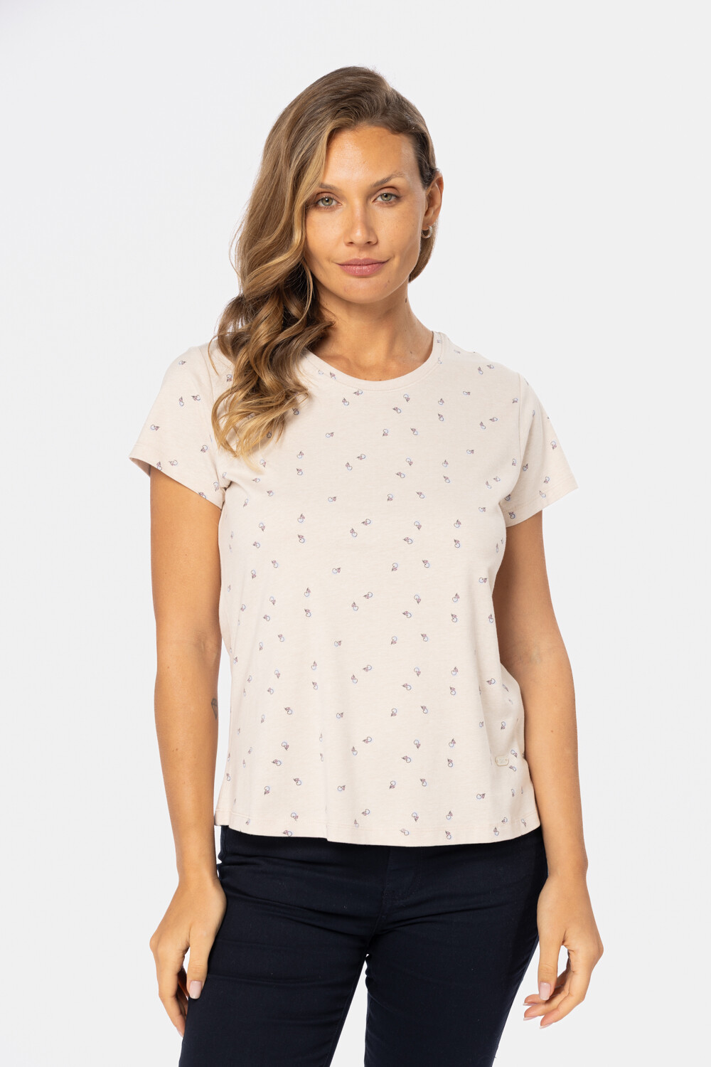 REMERA ESTAMPADA Beige