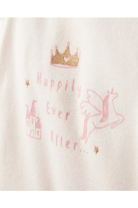 Set tres piezas de algodón, pantalón y dos bodies manga larga, diseño unicornios Sin color