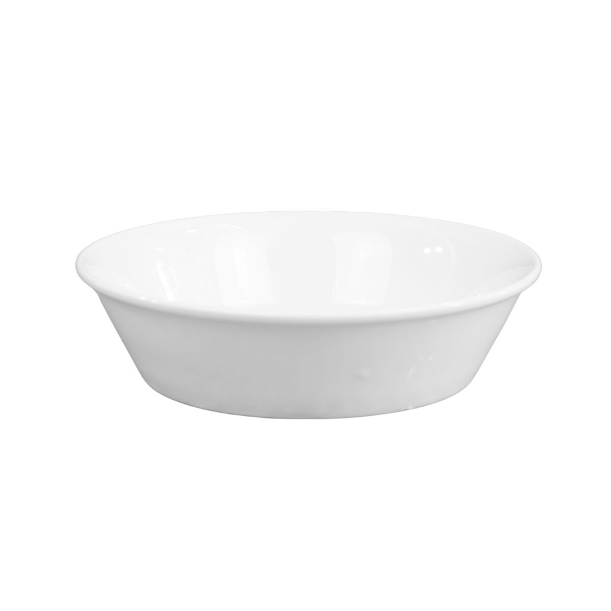 Bowl de ceramica blanco chato liso 