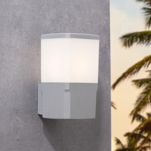 Aplique LED pared rectan. gris IP55 E27 VIRGILIO FL0664