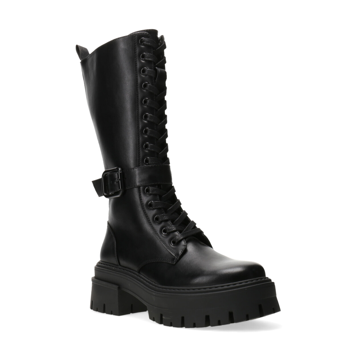 Bota borcego CONA con tira en el medio y caña alta MissCarol - Black 