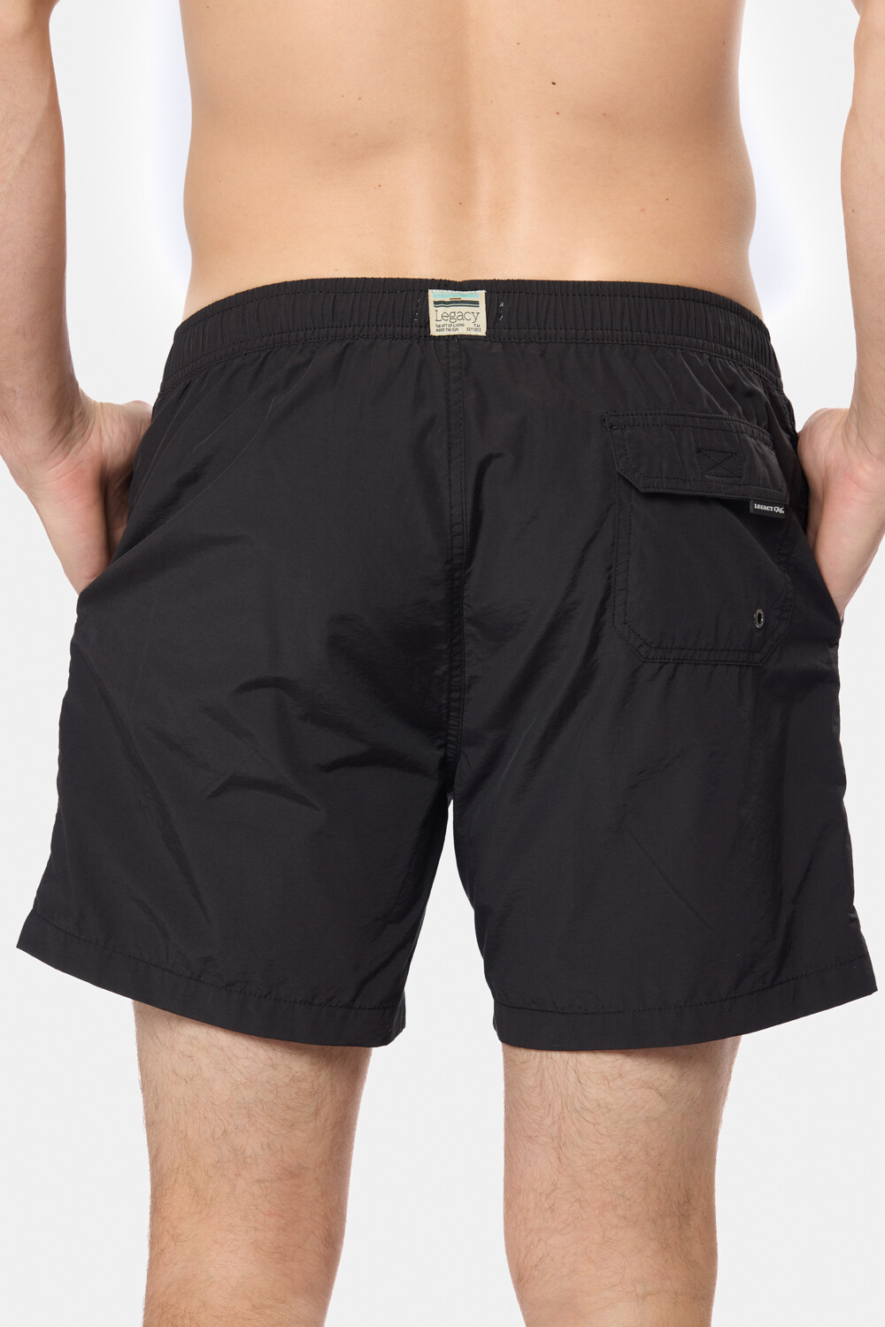 SHORT DE BAÑO LISO Negro