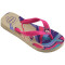 Sandalias Infantiles Havaianas Kids Fantasy Beige - Magenta