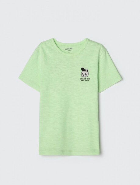 CAMISETA INFANTIL CON ESTAMPA VERDE