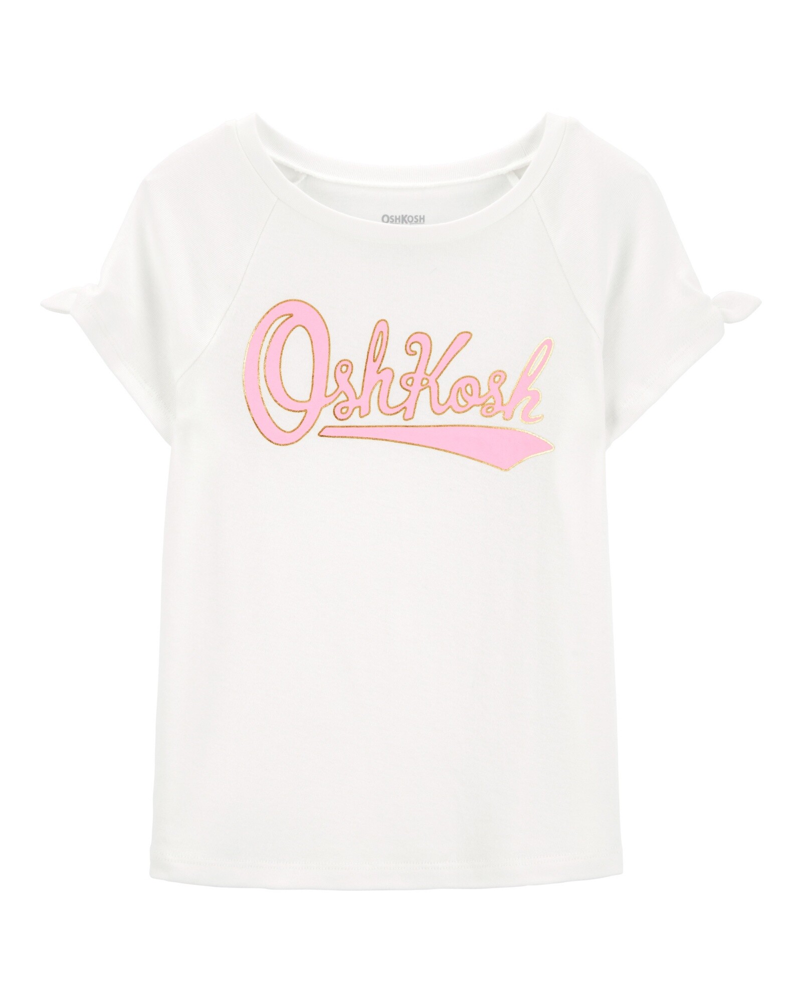 Remera de algodón, con lazos y logo Sin color
