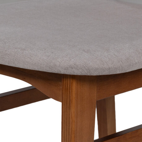 Silla Cleo - Nogal - Respaldo laminado - Tela Rústica Tostado (CH)