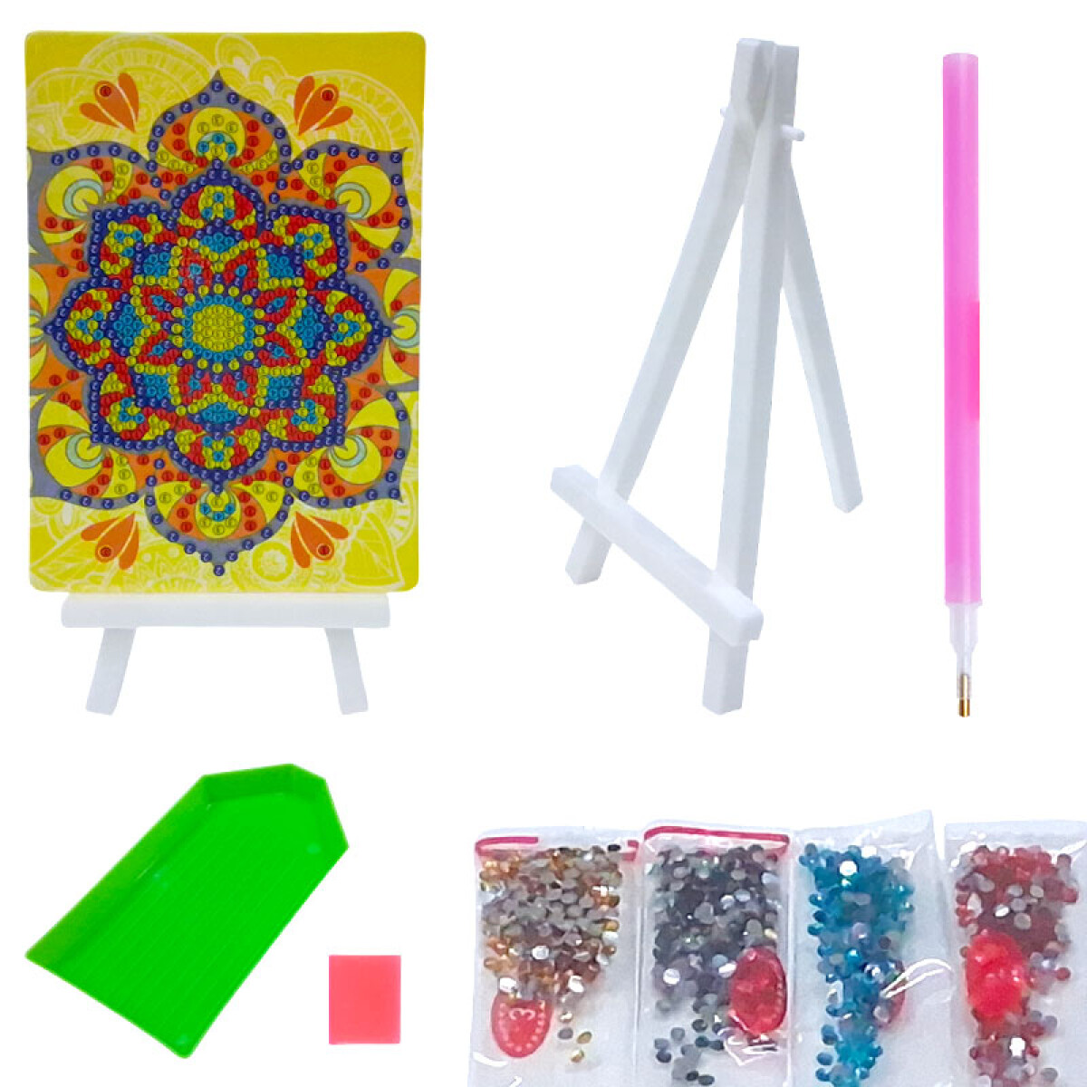 Kit para crear tu propio cuadro con diamantes varios diseños - Kit Para Crear Tu Propio Cuadro Con Diamantes Varios Diseños 