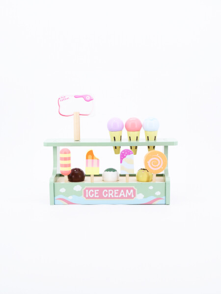 ICE CREAM EN MADERA PINTADA VERDE