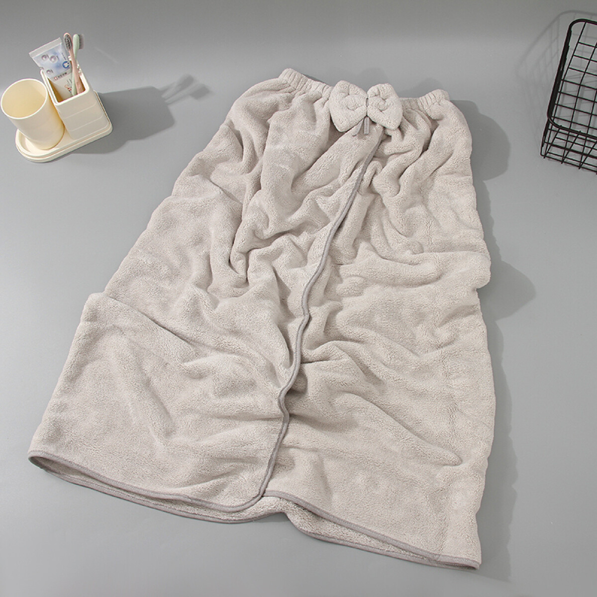 Toalla Estilo Simple Paño Grueso Y Suave Adultos (gris) 