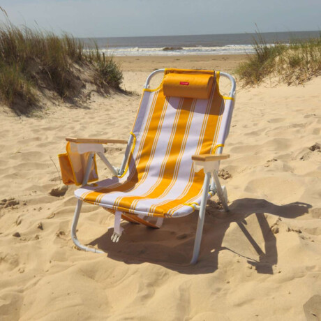 Silla reposera mochila reclinable Club Petates Amarillo