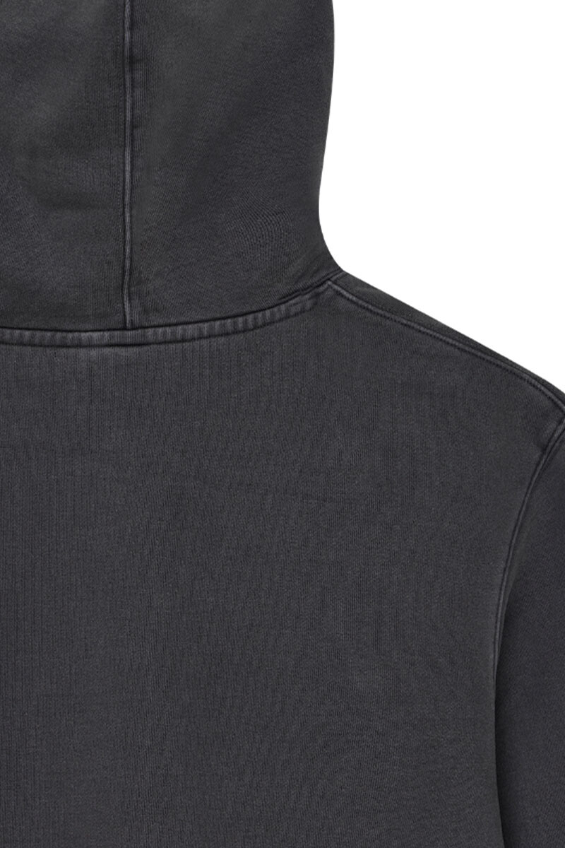Shield Garment Dyed Hoodie Negro