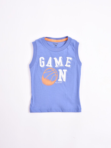 MUSCULOSA GAME ON AZUL