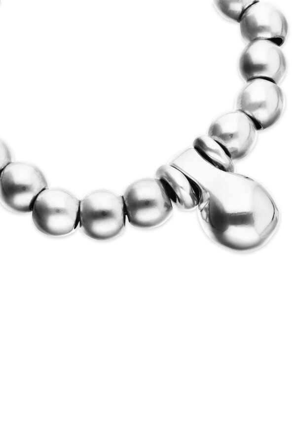 PULSERA DE BOLAS MEDIANAS BAÑADAS EN PLATA DE LEY Y BOLA GRANDE Pulsera