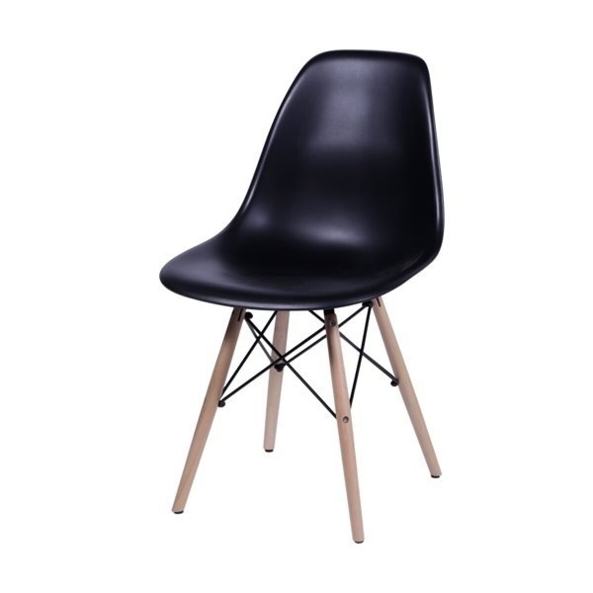 SILLA EAMES COMEDOR CON BASE EN MADERA NEGRA 